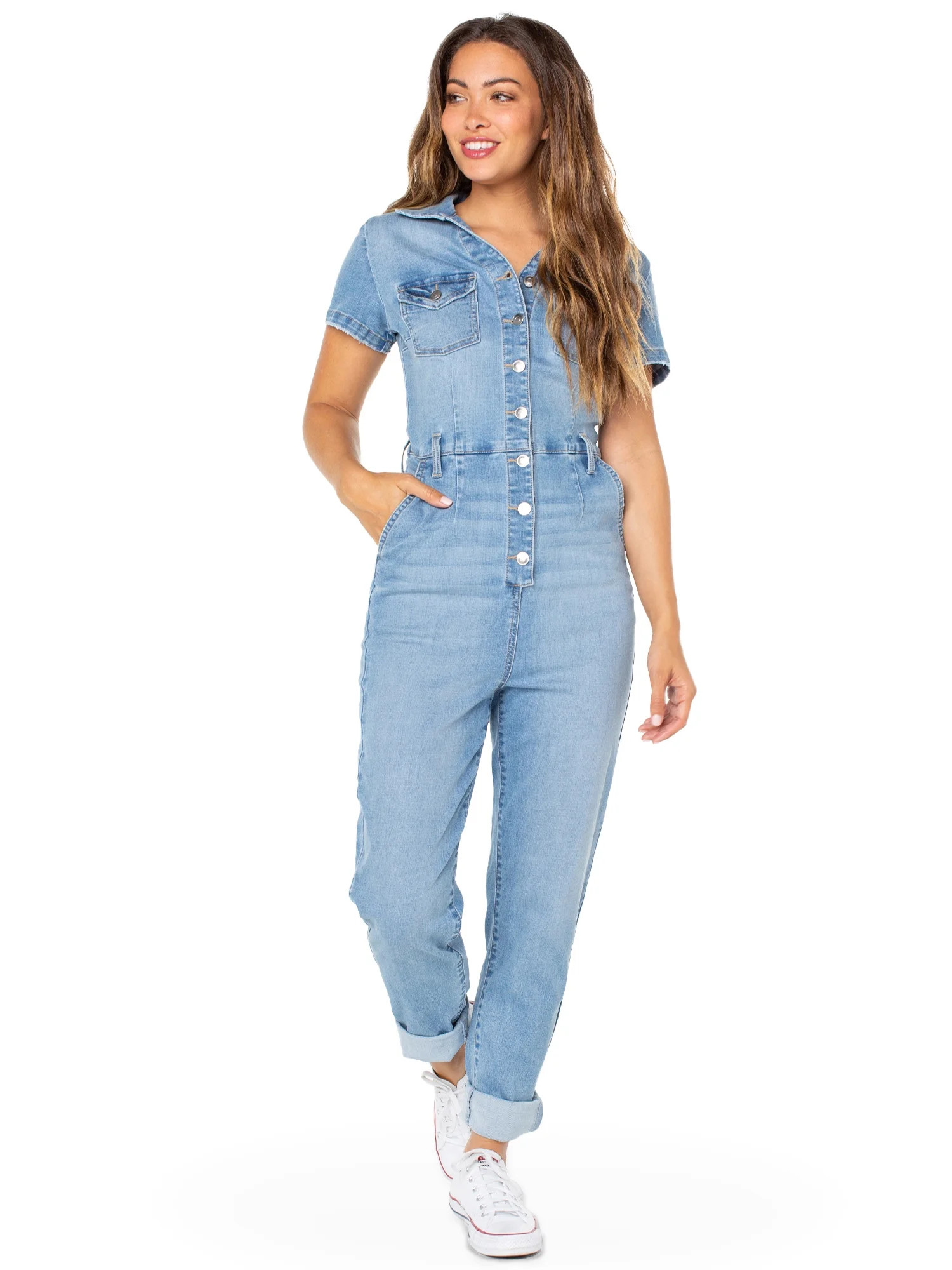 Celebrity Pink Women's Juniors Slim Fit Boilersuit | Walmart (US)