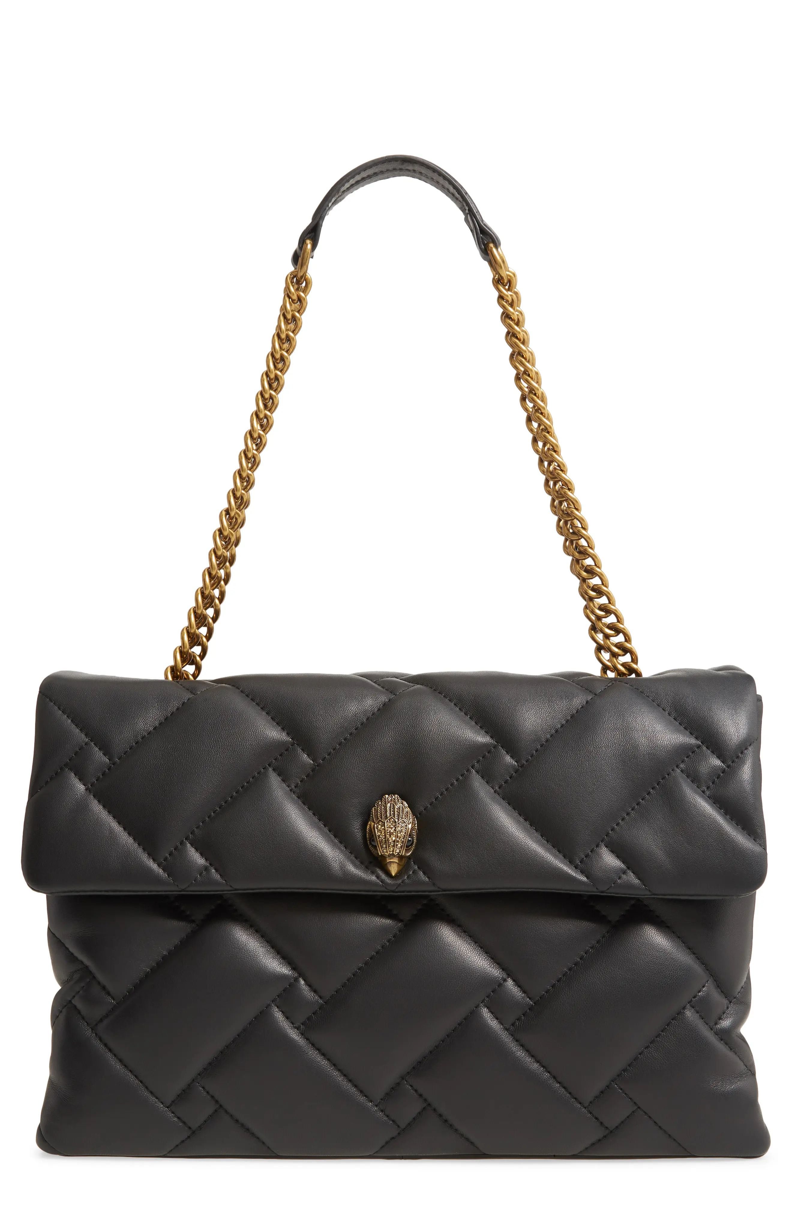 Kurt Geiger London XXL Kensington Soft Quilted Leather Shoulder Bag in Black at Nordstrom | Nordstrom