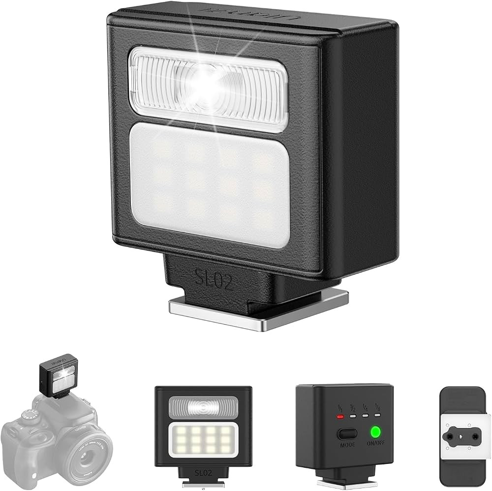 ULANZI SL02 Mini Flash Speedlite with Video Light for Beginners Basic, GN8 6500K Camera Flashligh... | Amazon (US)