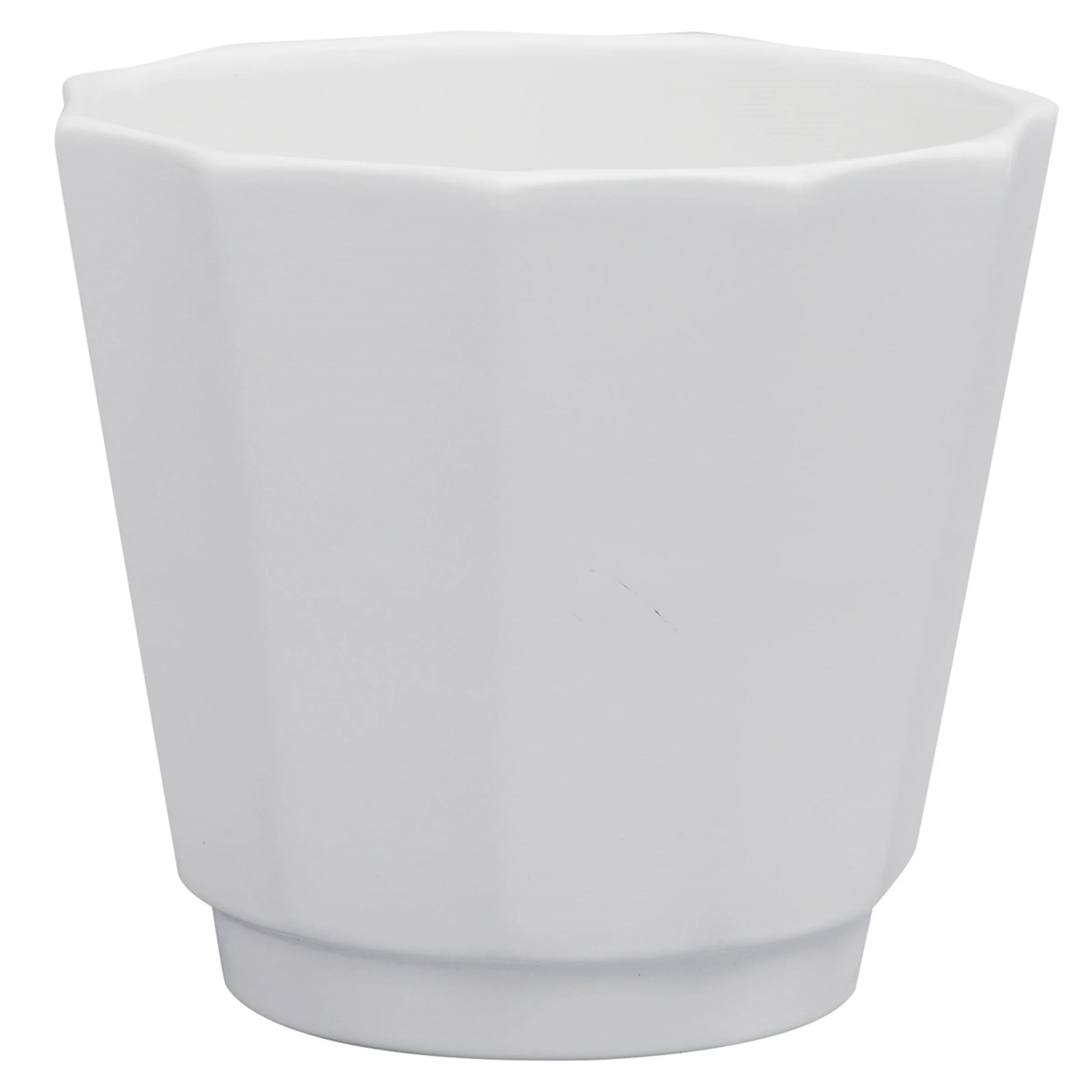 Mainstays Pottery 8" White Geo Ceramic Planter - Walmart.com | Walmart (US)