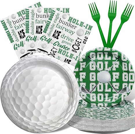 Golf Party Decorations Set - Fun Golf Party Plates, Napkins, and Forks for an Exciting Celebratio... | Amazon (US)