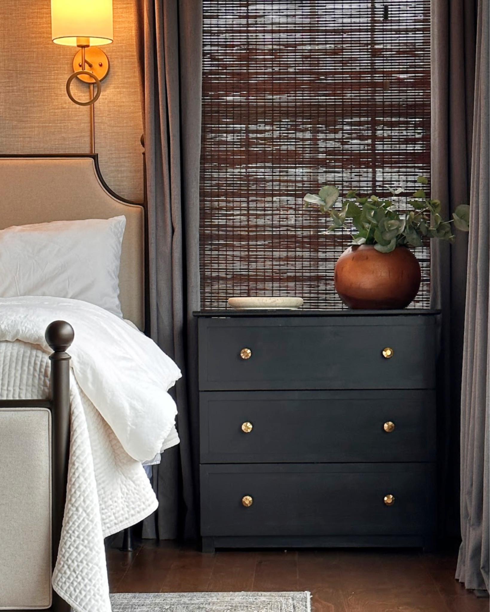 I bought these Tarva dressers seven years ago for $75 each and added some DIY touches. They've held up wonderfully since then and we love having all the storage! 
I recently gave them another makeover with glossy black paint...SO good. I'm in love with this classic look!
Black paint always makes such a difference! See all the details by clicking on this photo in my profile link  :)

#LTKunder100 #LTKFind #LTKhome