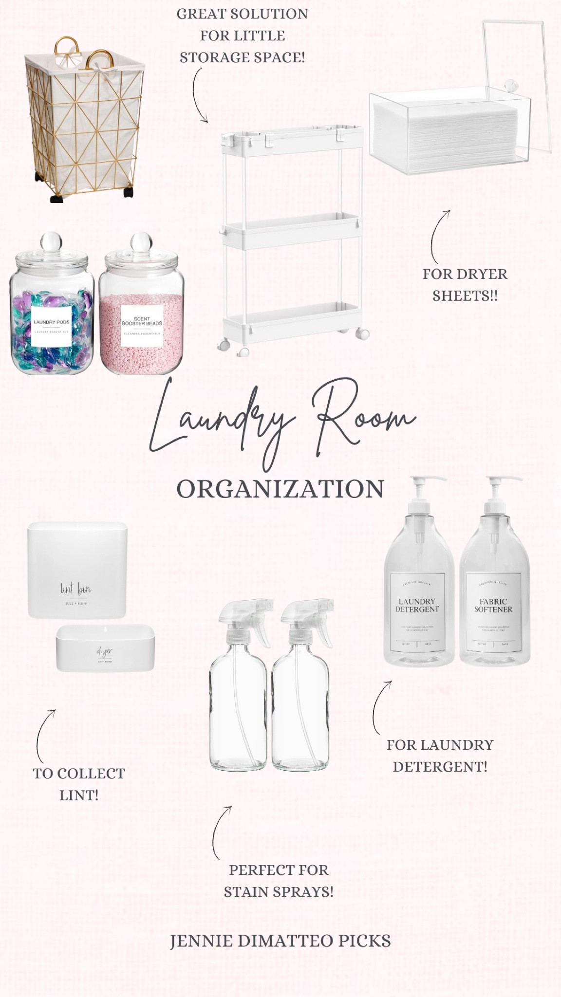 Laundry room organization, laundry pods, scent beads, liquid detergent, spray bottles, lint bin, laundry cart, dryer sheets, new year 

#LTKSeasonal #LTKhome #LTKfindsunder100