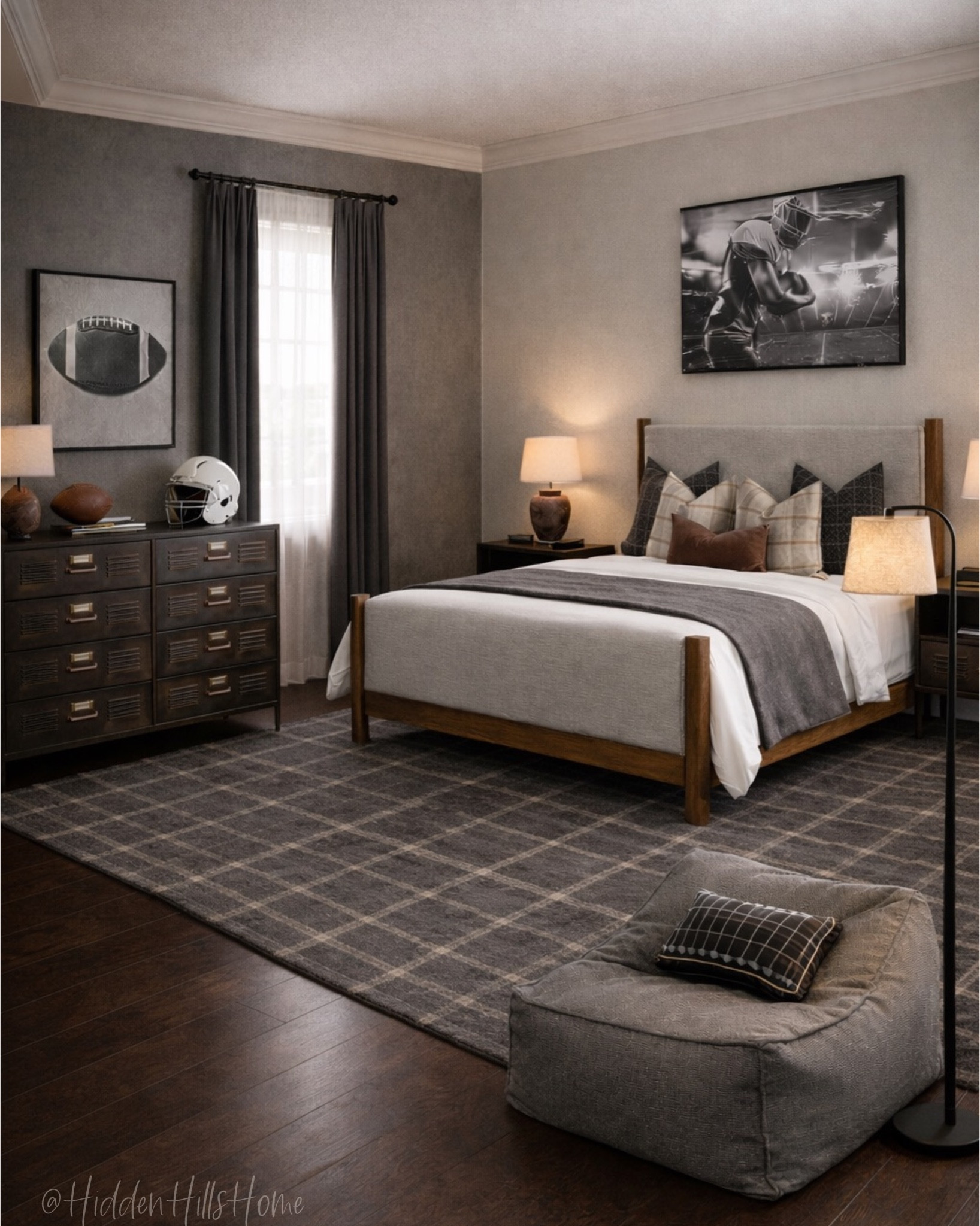 Teen boys bedroom decor mood board, boys room design, home decor ideas, football themed bedroom inspiration, masculine bedroom, teen boys room decor 



#LTKKids #LTKSaleAlert #LTKHome