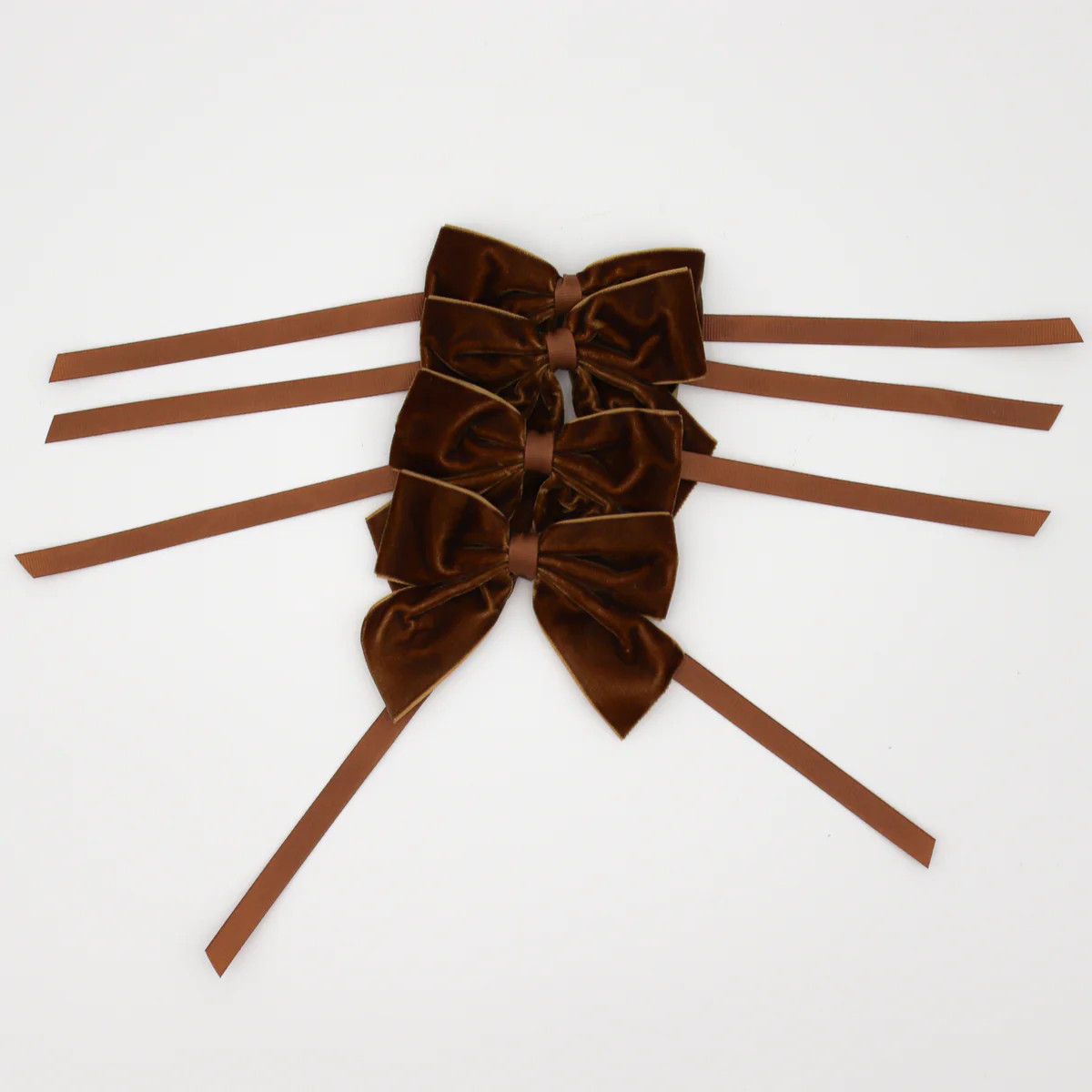 Chocolate Mini Velvet Napkin Bow Tie - Set of 6 | Ro'Table NY
