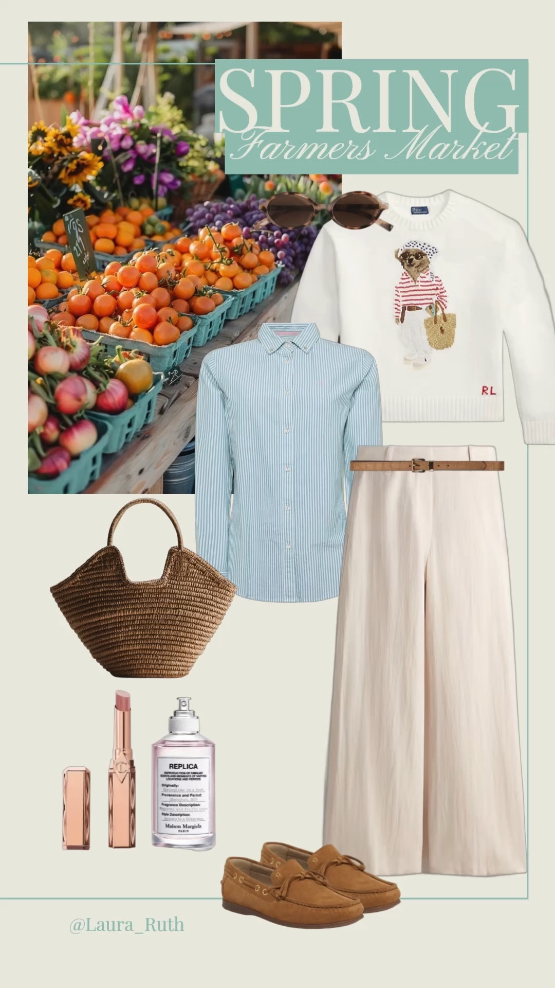 Spring farmers market outfit | casual spring outfit | neutral outfit 🥕🥖🌷
light layers, wide leg trousers & a striped shirt for an easy everyday look
everything linked on my LTK