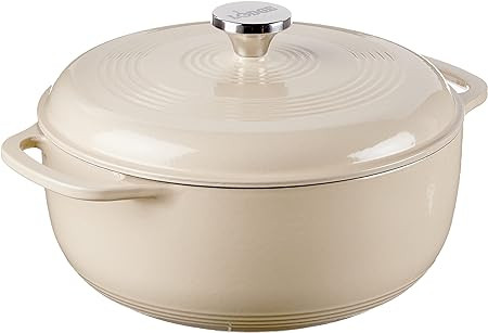 Lodge Enameled Dutch Oven, 6 Qt, Sandalwood | Amazon (US)