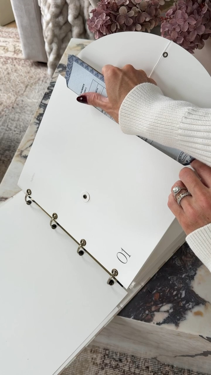 This document organizer binder has saved me! I was constantly stressed about having papers, documents, birth certificates, etc. all over the house or in drawers. I grabbed this and put all our important things in it, and now I have one spot for everything! 

#LTKHome