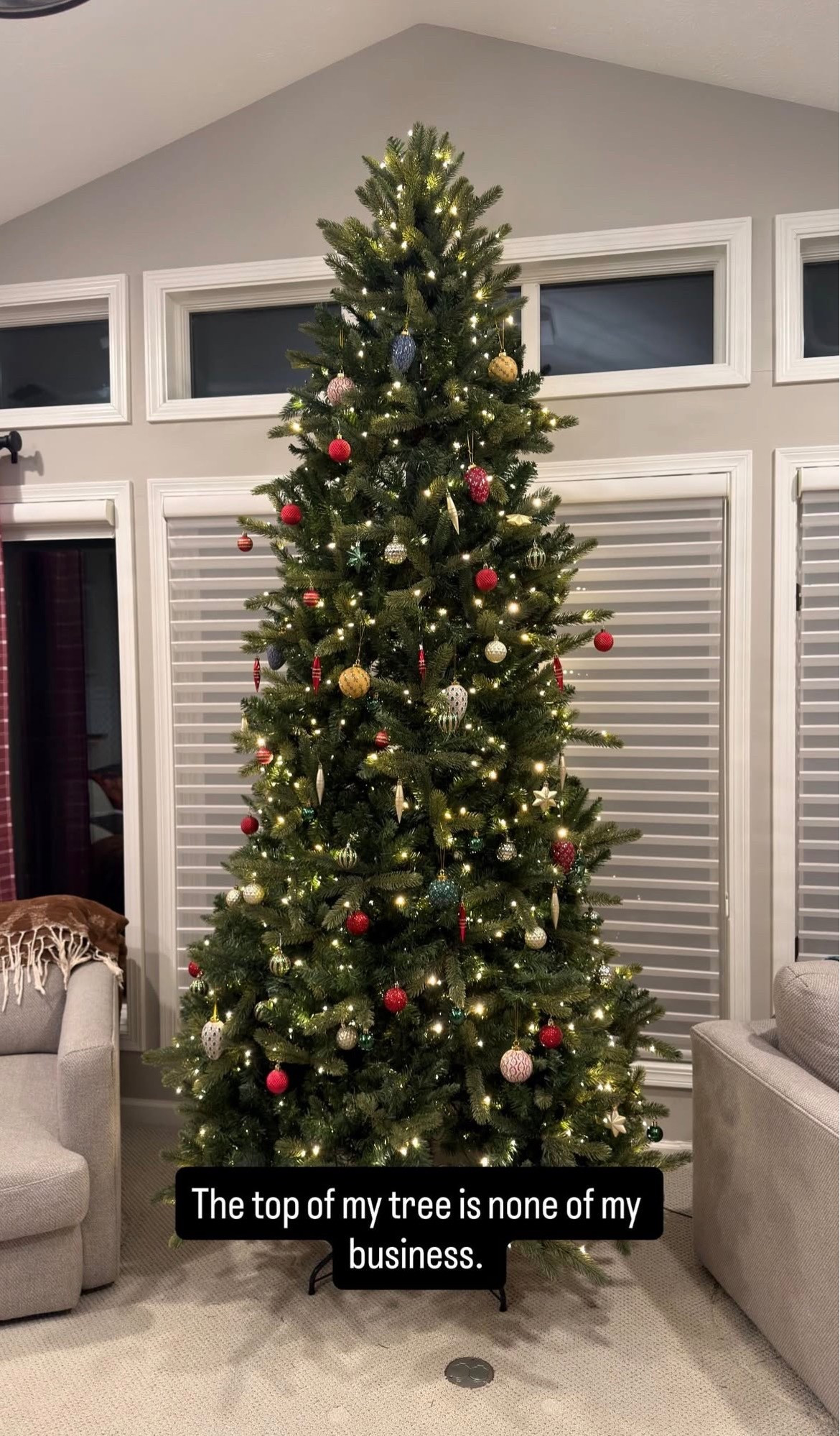 The top of the Christmas tree is none of my business. Linking our tree and ornaments! 

#LTKHome #LTKSeasonal #LTKHoliday