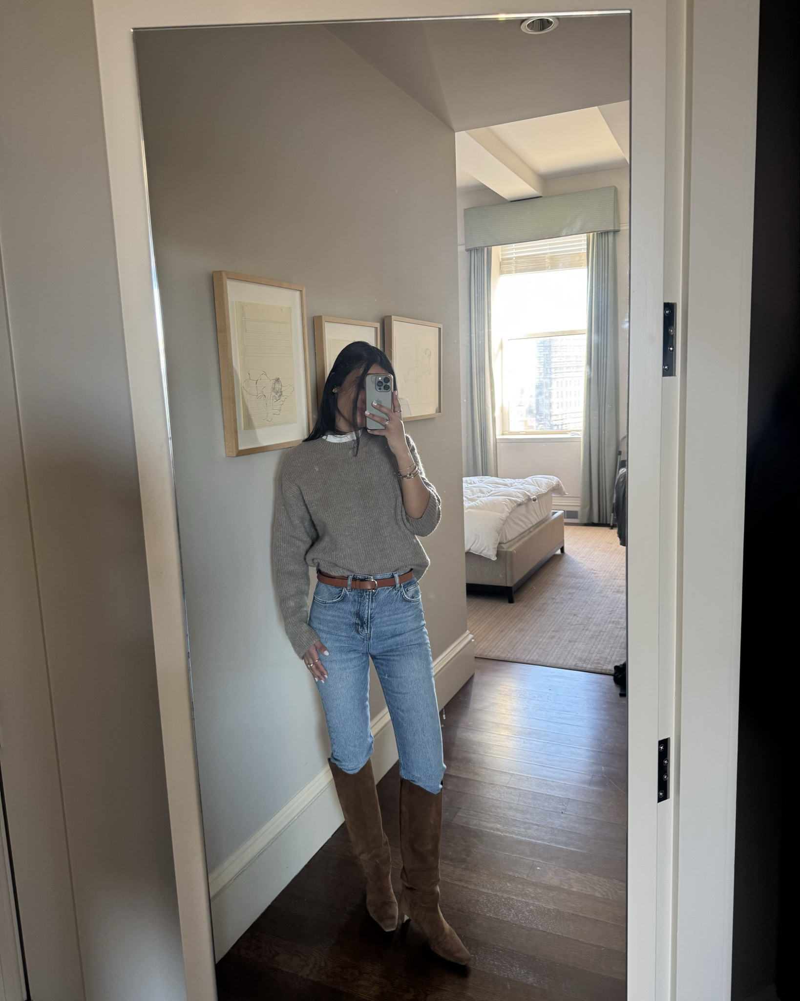 I heard skinny jeans are in… here’s my western take #saks #saksemployee #staud #staudboots #staudwesternwally 