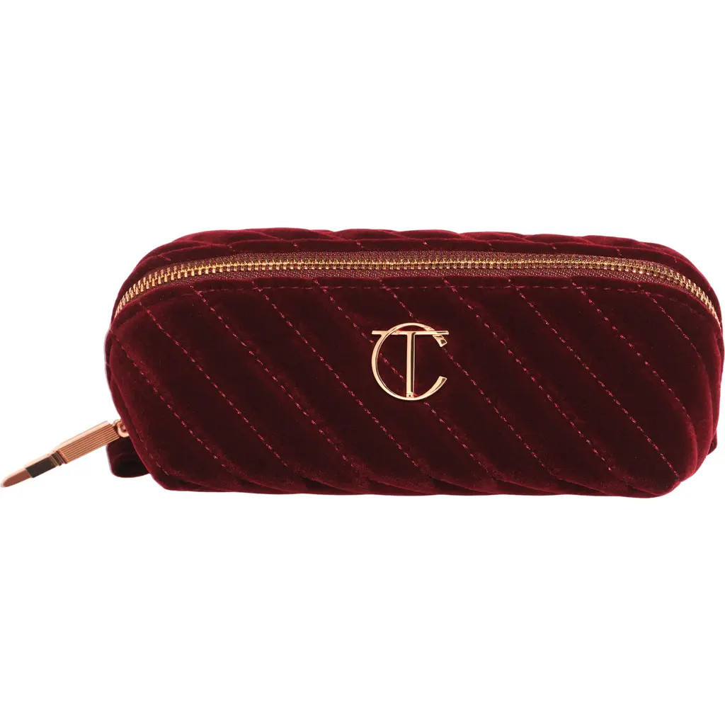 Charlotte Tilbury Makeup Bag of Dreams Organizer in Burgundy Small at Nordstrom | Nordstrom
