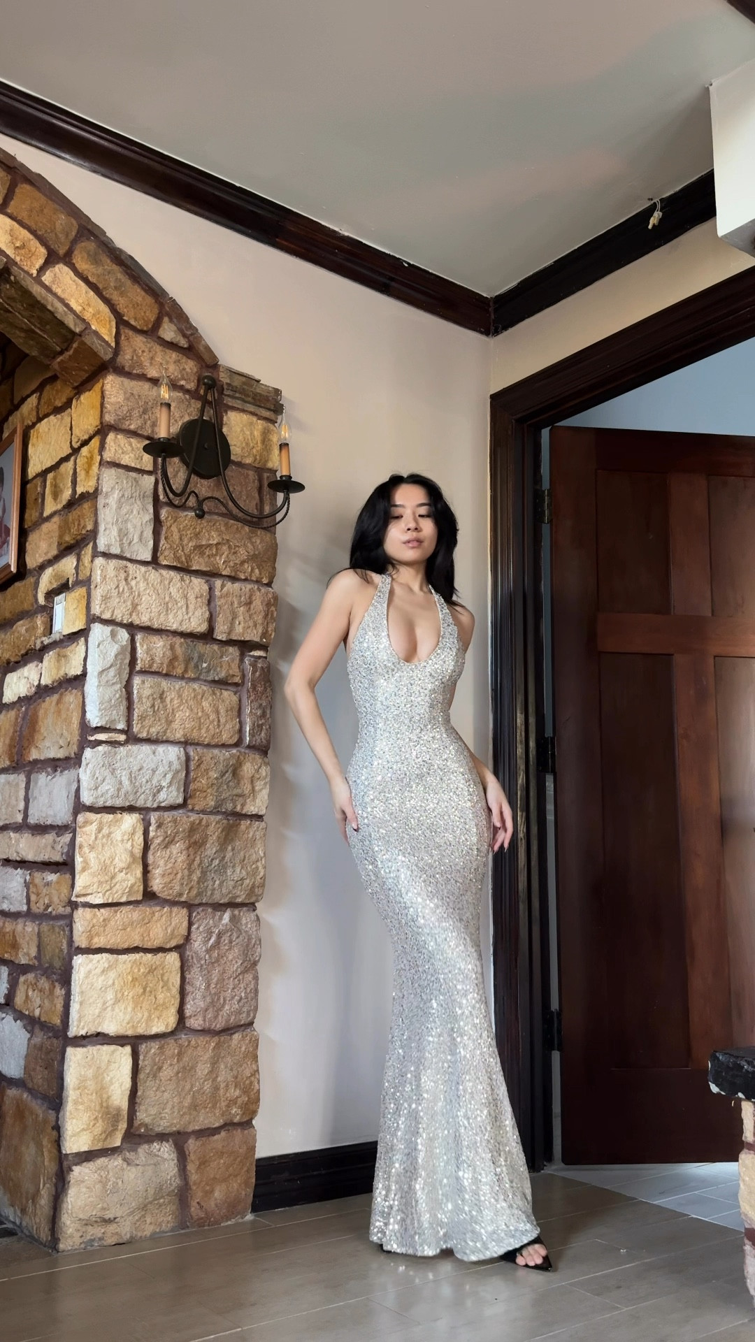 fitted lace wedding dress Odette Maxi Dress main image 1