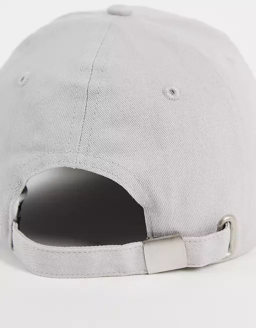 ASOS DESIGN baseball cap in gray cotton | ASOS (Global)