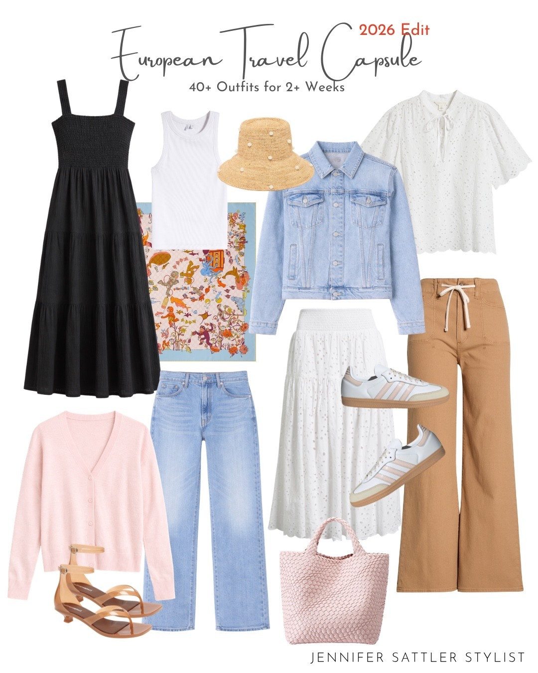 This is a free  edit of my original, European Travel  Capsule Wardrobe checklist