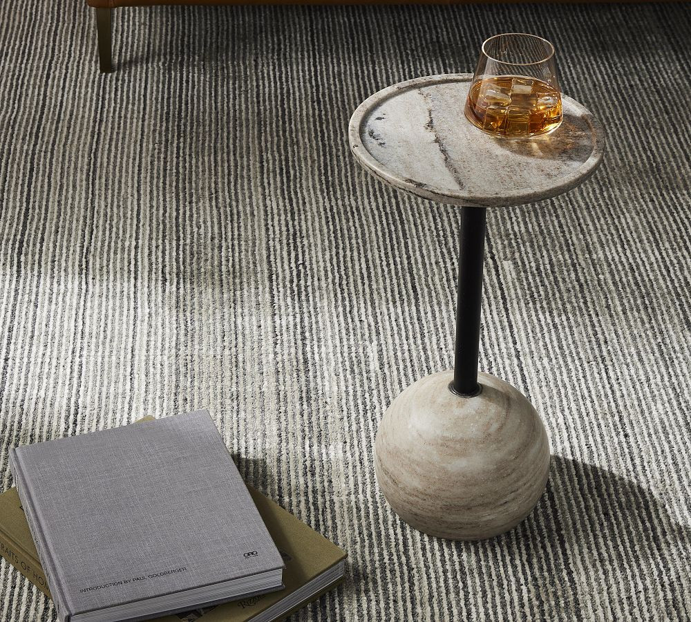 Brunswick Round Marble Accent Table | Pottery Barn (US)
