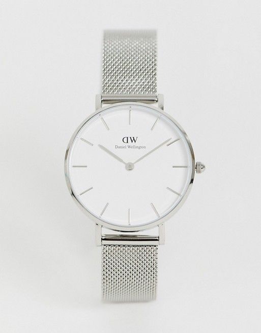 Daniel Wellington - DW00100164 - Mesh horloge in zilver | ASOS (Global)