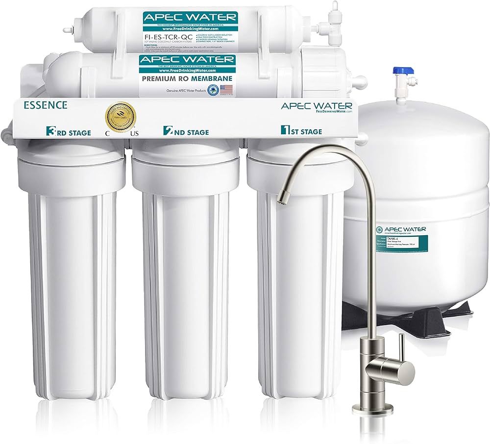 APEC Water Systems ROES-50 Essence Series Top Tier 5-Stage Certified Ultra Safe Reverse Osmosis D... | Amazon (US)