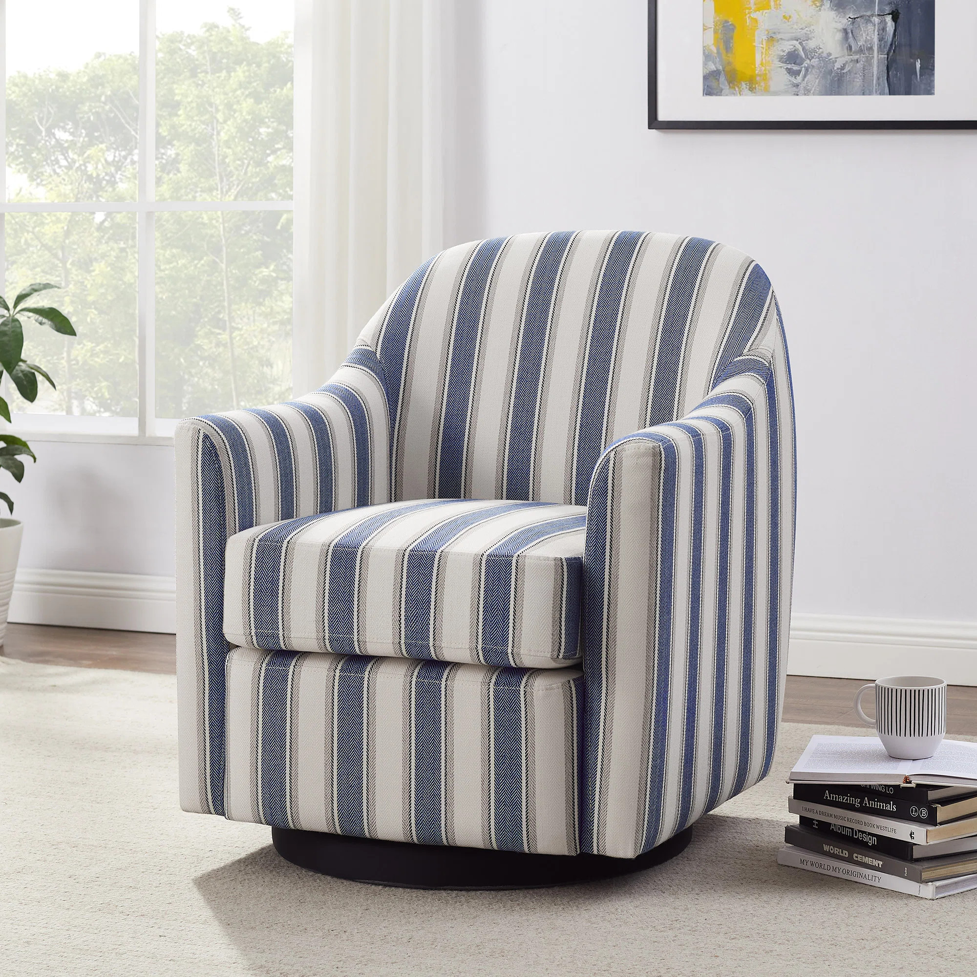29.92In Linend Fabric Swivel Accent Chair | Wayfair North America