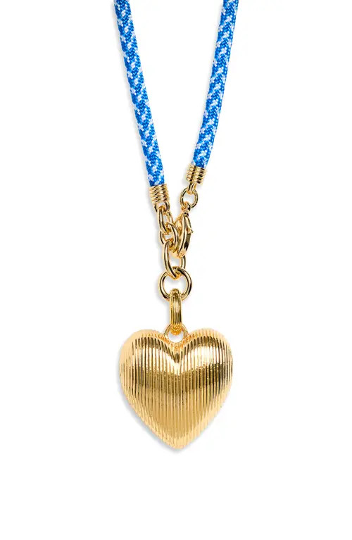 ROXANNE ASSOULIN The Long Happy Cord Charm Necklace in Gold/Blue/White at Nordstrom | Nordstrom