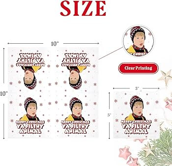 Funny Christmas Cocktail Napkins, 50 Pack Holiday Disposable Paper Napkins, Home Alone Christmas ... | Amazon (US)