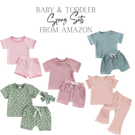 Baby and toddler spring and summer sets for girls. All from Amazon 

#LTKkids #LTKbaby #LTKSeasonal