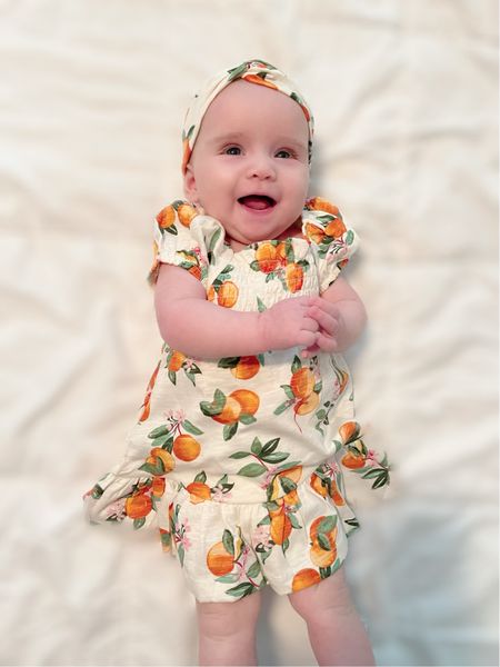 Tangerine print dress & headband for baby girl 

#LTKFindsUnder50 #LTKBaby #LTKFindsUnder100