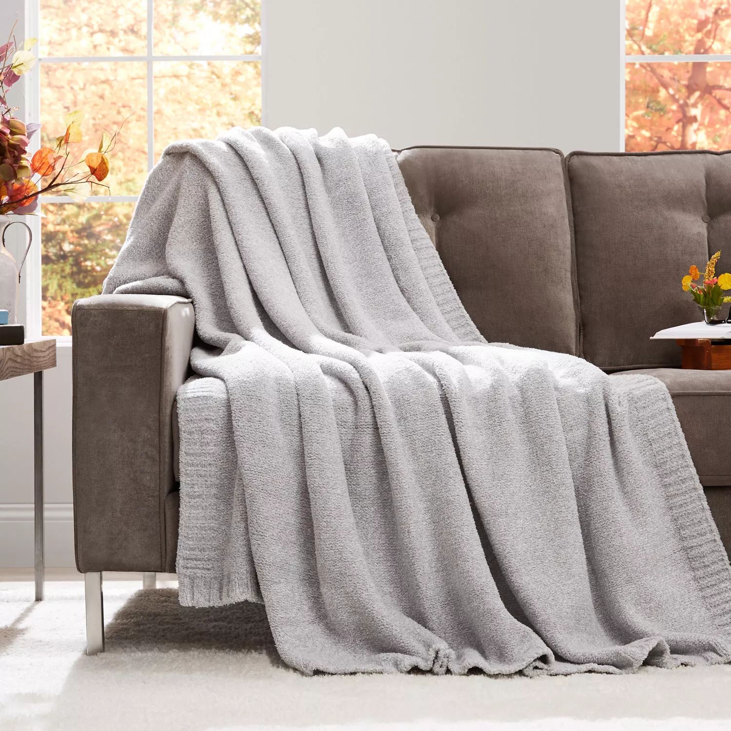 Member’s Mark Luxury Premier Collection Cozy Knit Heathered Throw (Assorted Colors) | Sam's Club