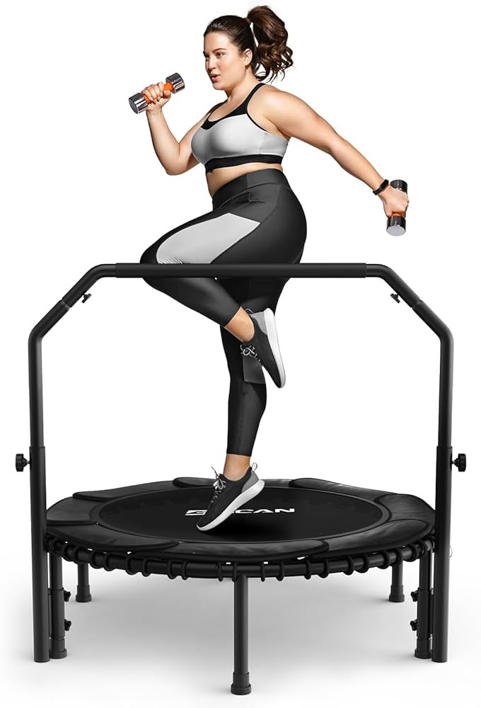 BCAN 450/550 LBS Foldable Mini Trampoline, 40"/48"/49" Fitness Trampoline with Bungees, U/T Shape... | Amazon (US)