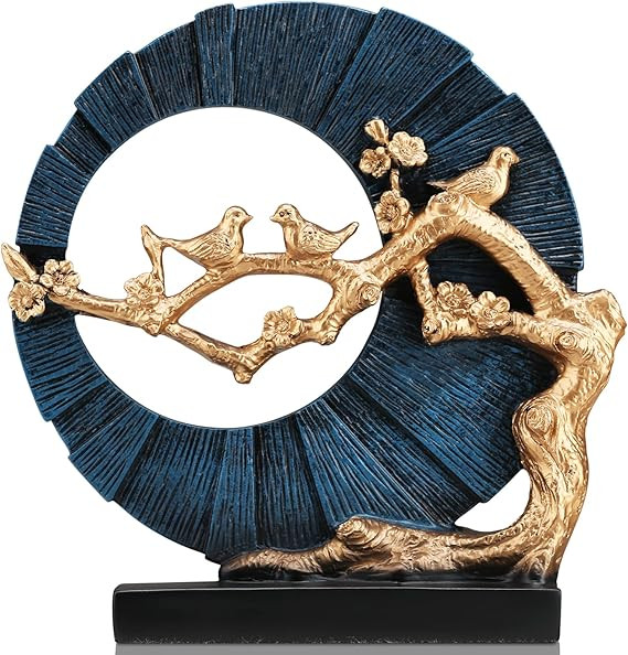 DOVDOV Bird Sculpture Decoration Golden Home Decoration Sculpture Bird Resin Sculpture Home Decor... | Amazon (US)