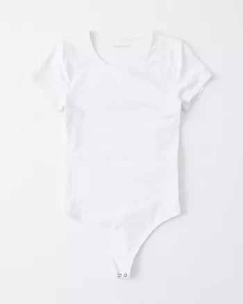Short-Sleeve Crewneck Bodysuit | Abercrombie & Fitch US & UK