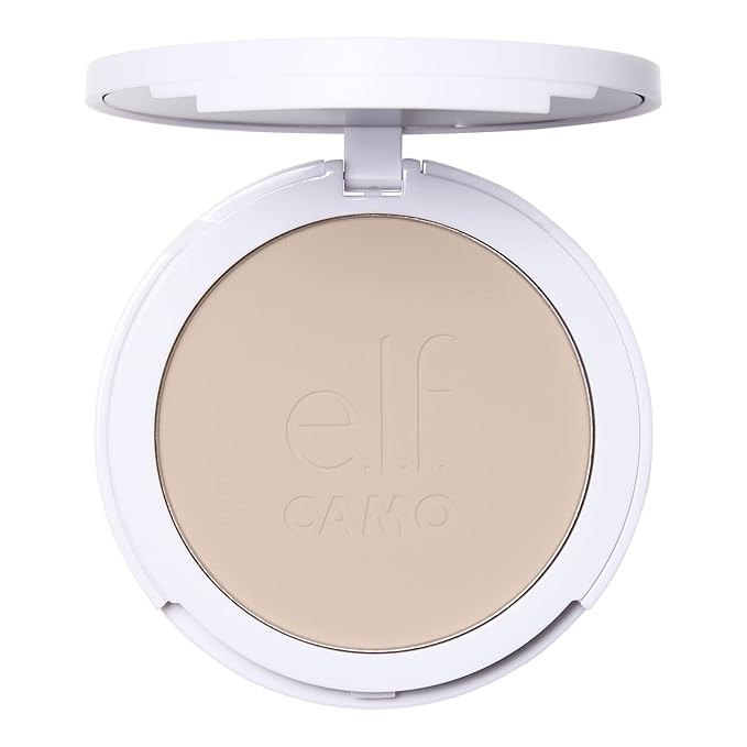 e.l.f. Camo Powder Foundation, Lightweight, Primer-Infused Buildable & Long-Lasting Medium-to-Ful... | Amazon (US)