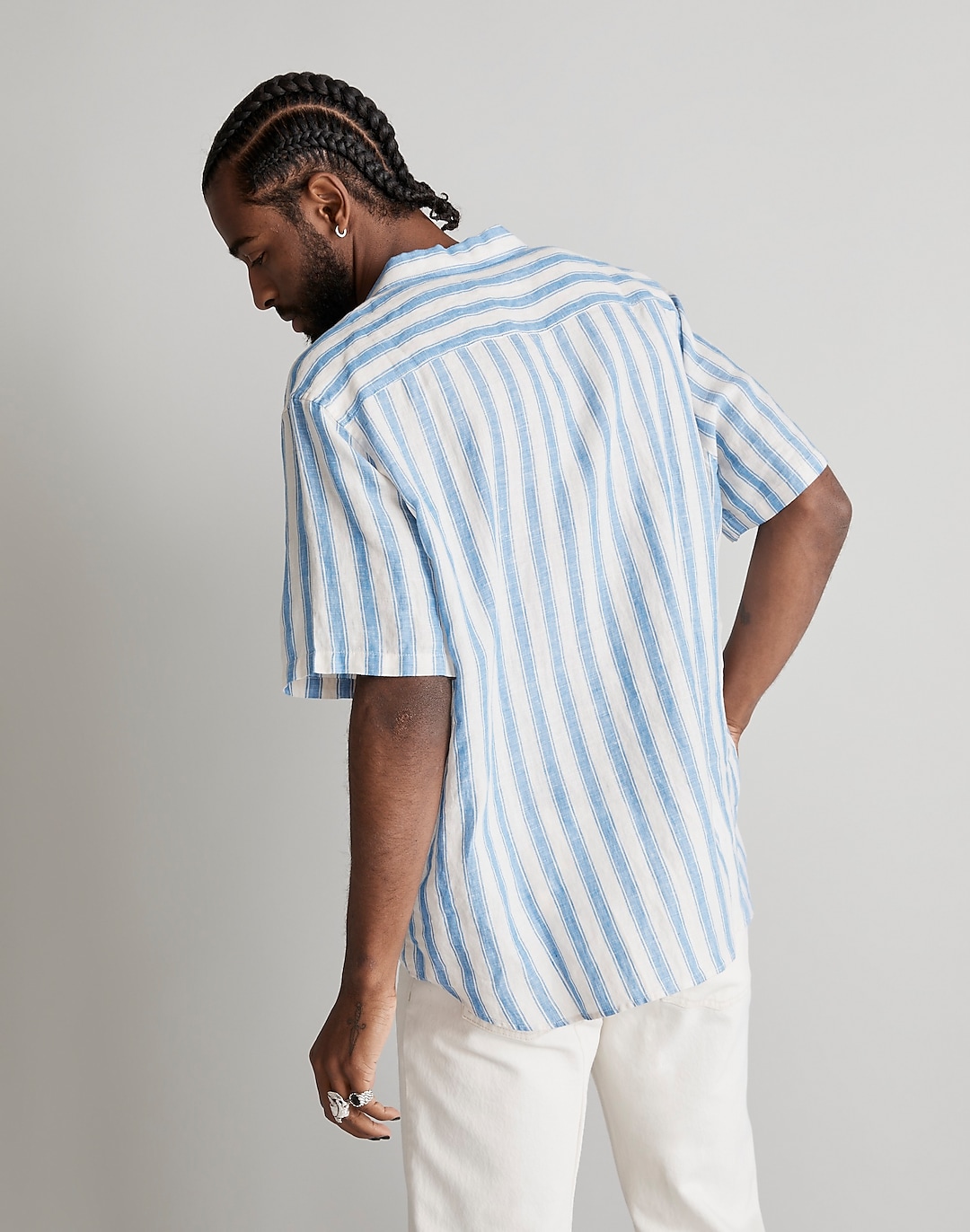Linen Easy Short-Sleeve Shirt in Print | Madewell