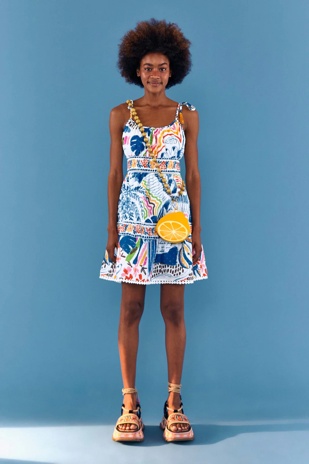 Wild Brazil Tie Strap Mini Dress | FarmRio (US)