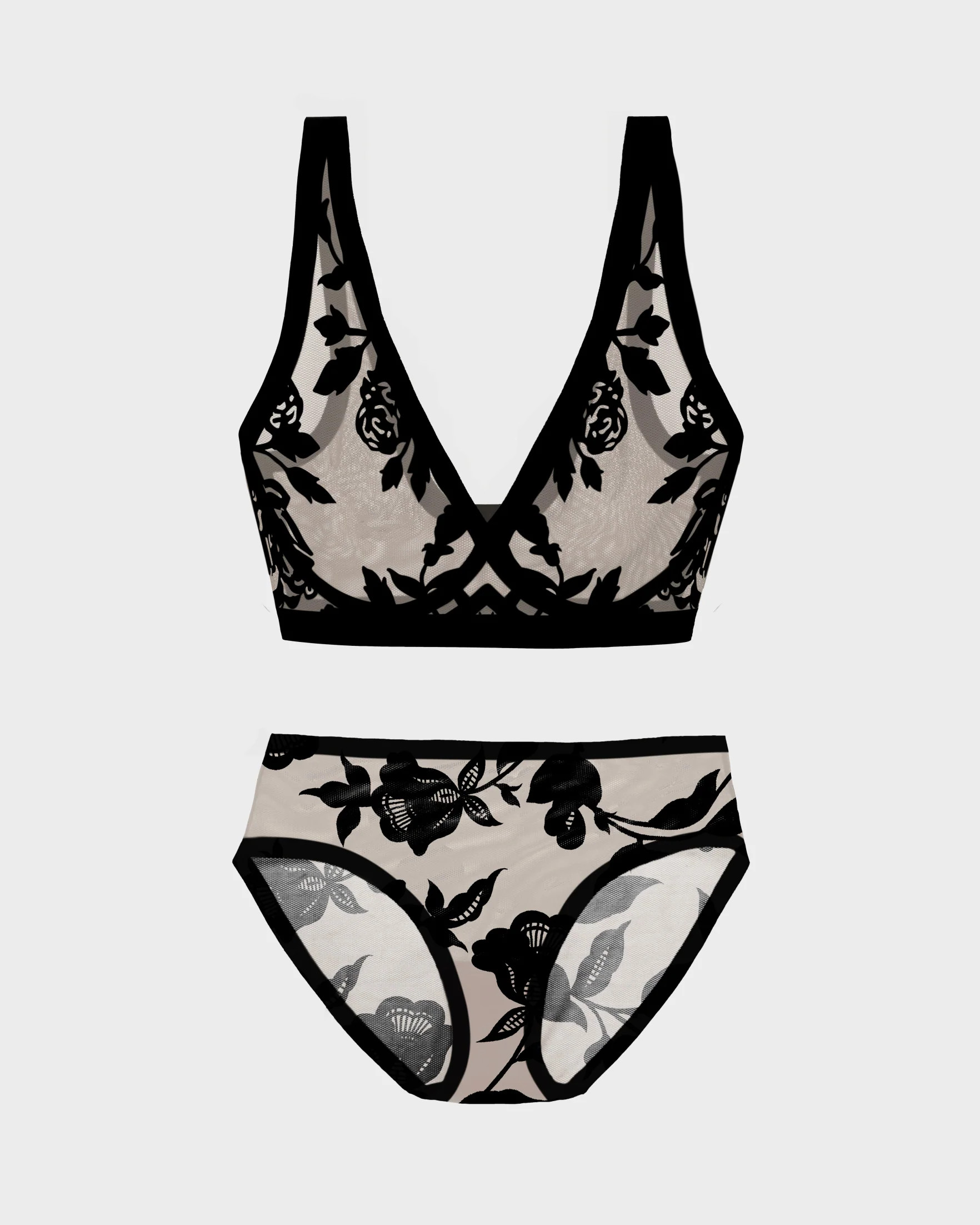 Madam Noir Sheer Bralette Set - Comfortable and Sustainable Lingerie | EBY | EBY (US)