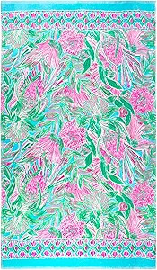 Lilly Pulitzer Oversized Pool/Beach Towel, 40 x 70, Large Terry Cloth Towel for Adults, Pink Gree... | Amazon (US)