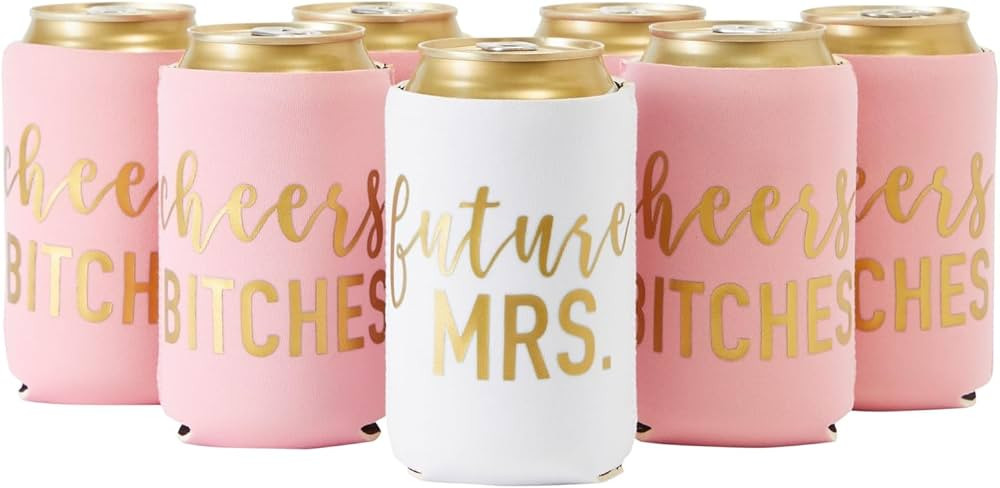 BLUE PANDA 12-Pack Insulated Beer Can Cooler Sleeves, 12 oz, Ideal for Bridal Showers & Bachelore... | Amazon (US)