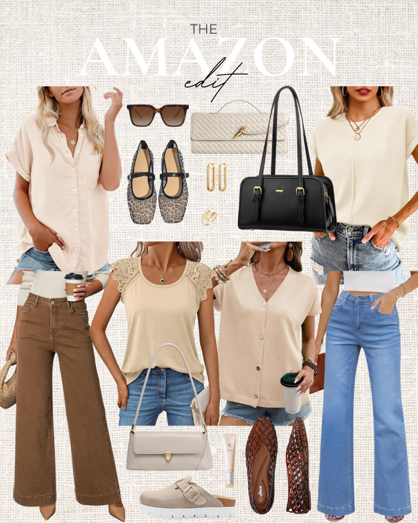 Looking for Amazon Fashion Finds of the week? Neweek crewneck top and AUTOMET lace tee are featured in this collection. Also here are LOMON oversized cap-sleeve sweater top, GRAPENT wide-leg jeans, and Dokotoo high-waisted jeans, which people are grabbing these days. LOVEVOOK shoulder bag and Fozono sunnies are popular this week, too. 

 #LTKSeasonal #LTKSaleAlert #LTKTravel