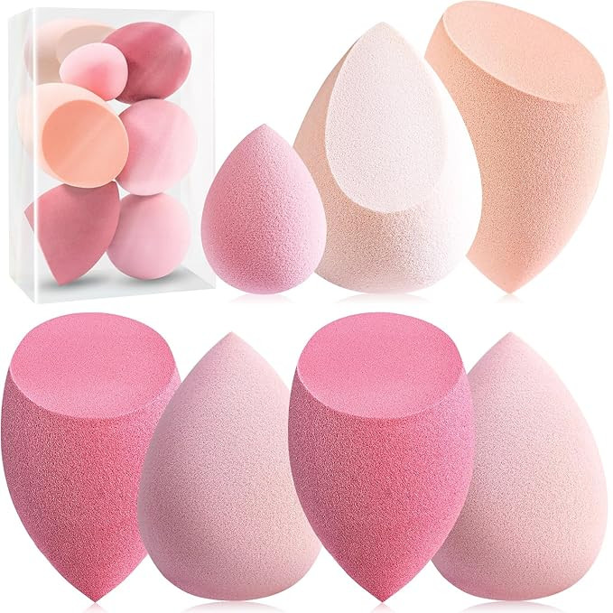 Makeup Sponge Set Foonbe Blender Sponges 7 Pcs for Liquid, Cream, and Powder, Latex Free Makeup S... | Amazon (US)