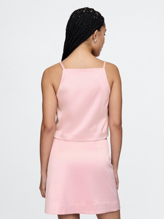 Satin Square-Neck Bow Top | Gap (CA)