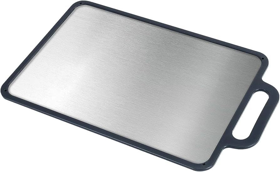 Cutting Boards for Kitchen, Dishwasher Safe Cutting Boards with Easy Grip Handle, 2-IN-1 Stainles... | Amazon (US)