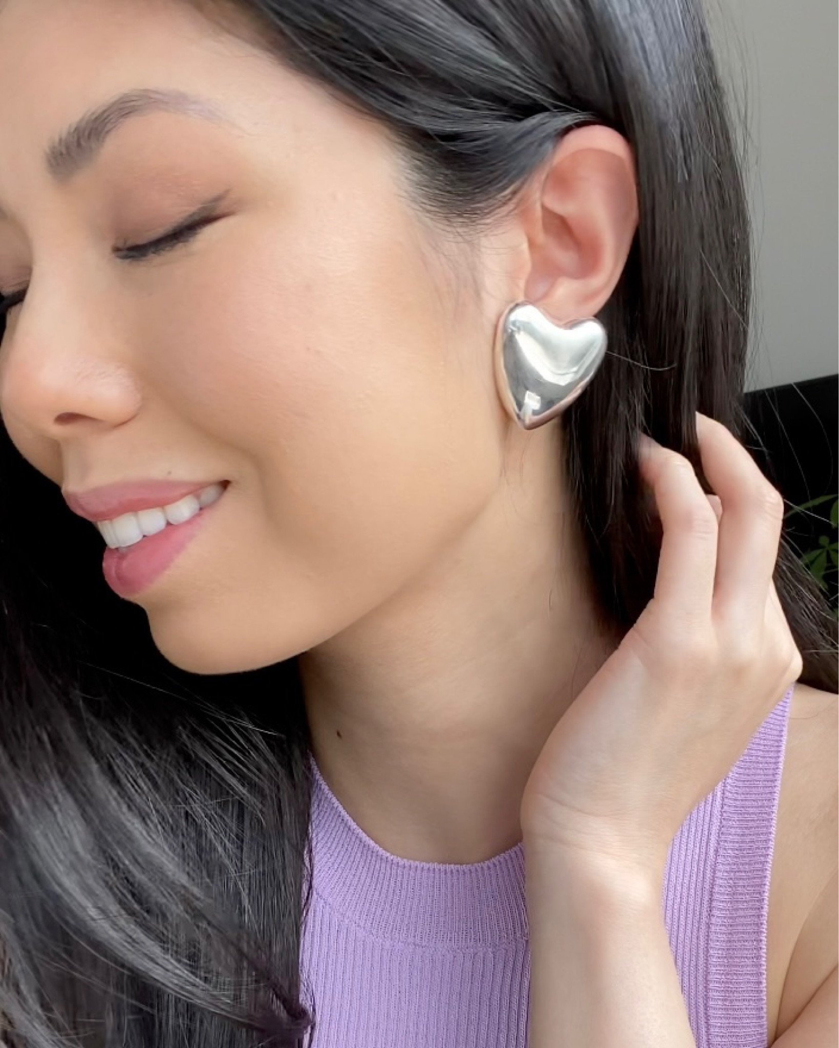 Heart earrings 💜 

#LTKfit #LTKstyletip #LTKFind