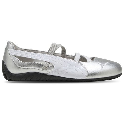 PUMA Girls PUMA Speedcat Ballet - Girls' Grade School Shoes Metallic Ash Grey/Puma White Size 04.5 | Foot Locker (US)