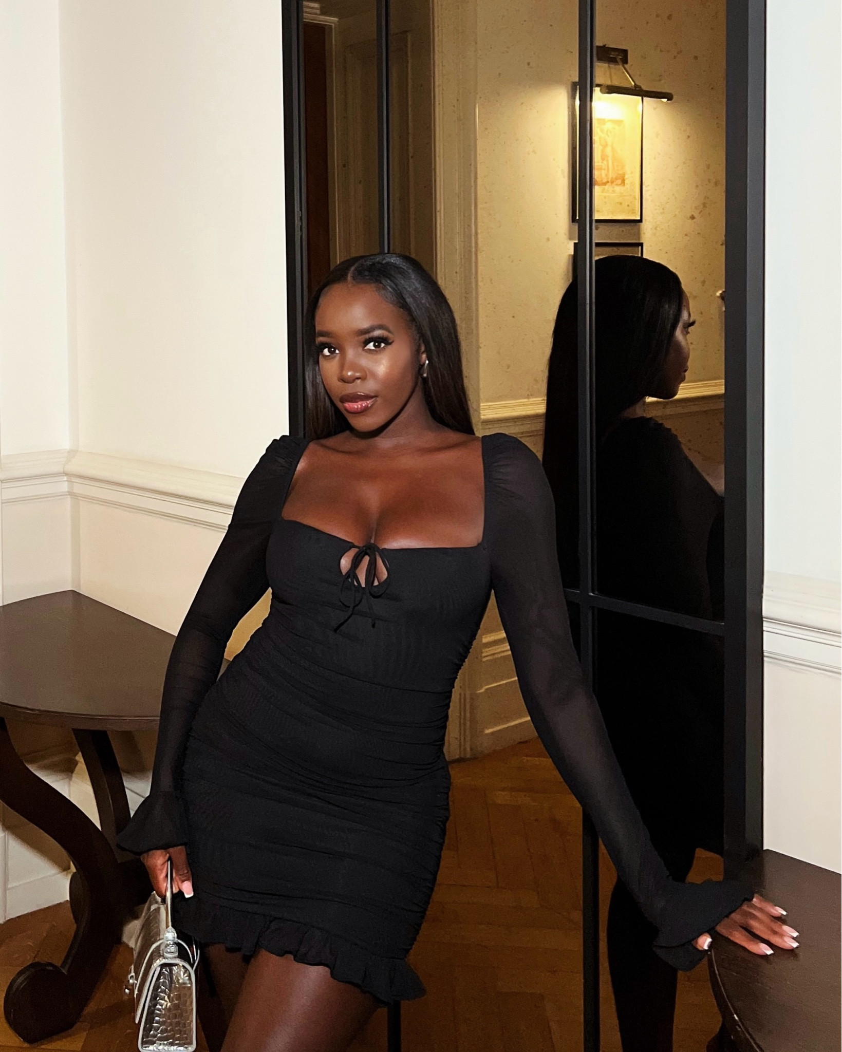 Oh Polly black dress, little black dress, evening outfit, evening dress, party dress, all black outfit, mini dress, long sleeve dress 

#LTKeurope #LTKstyletip #LTKSeasonal