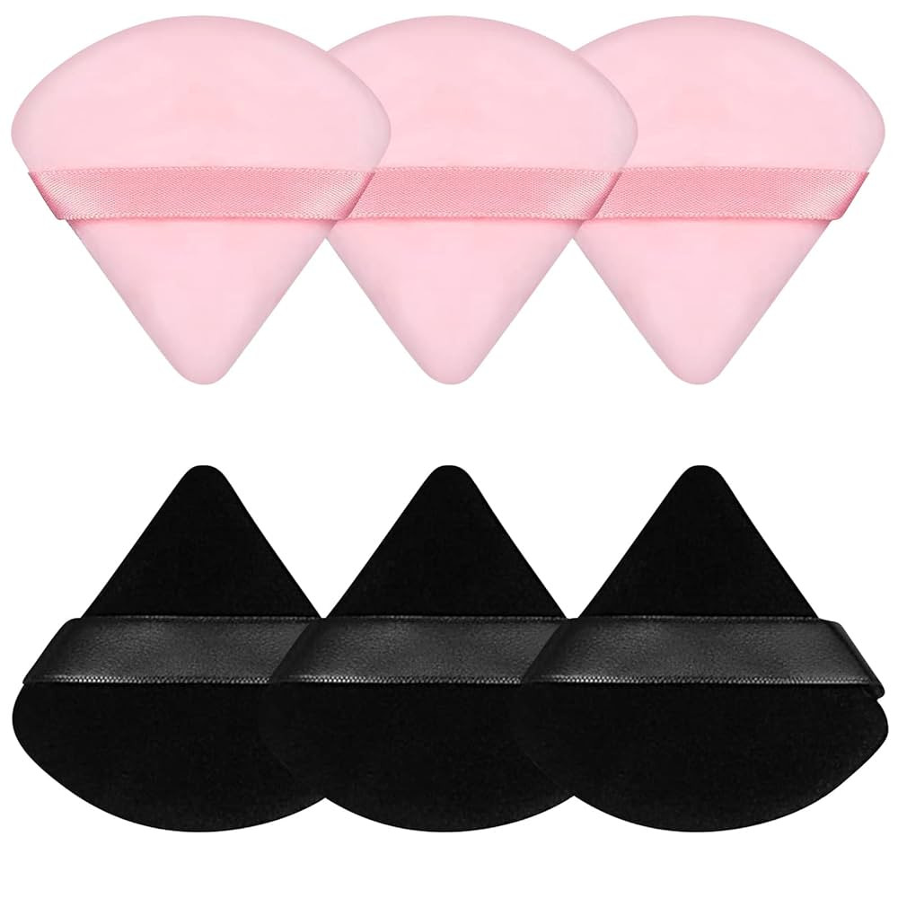 Pimoys 6 Pieces Powder Puff Face Makeup Sponge Soft Velour Triangle Powder Puffs Beauty Sponge Mo... | Amazon (US)