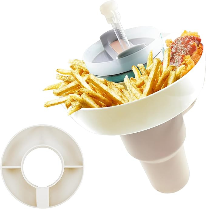 Snack Ring for 40 oz Tumbler with Handle, 4 Compartment Reusable Snack Platters for Quencher Adve... | Amazon (US)