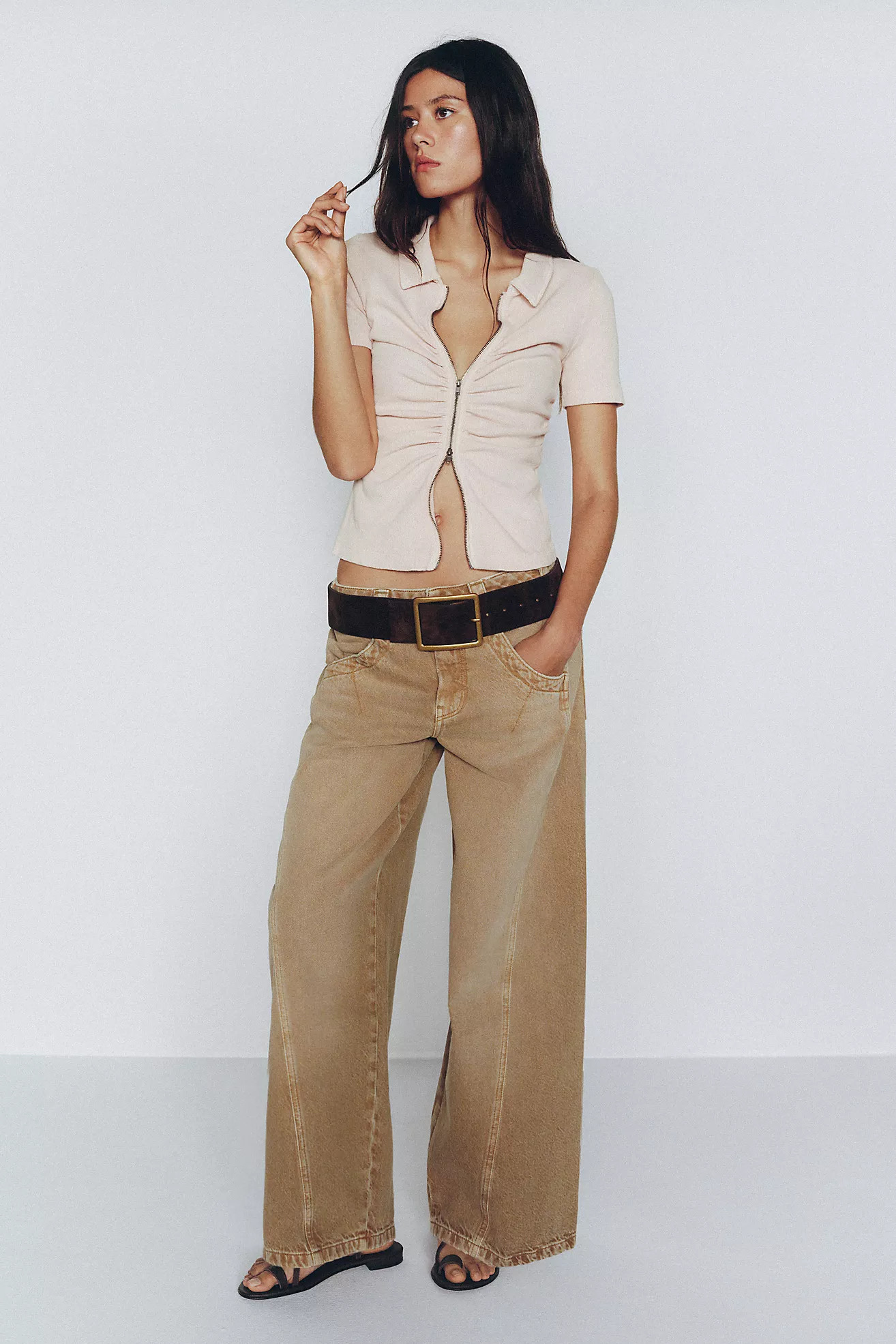Pilcro Kenny High-Rise Tapered Barrel Jeans | Anthropologie (US)