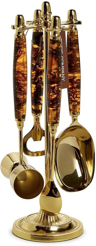 Twos Company, Tortoise Print Bar Set | Amazon (US)