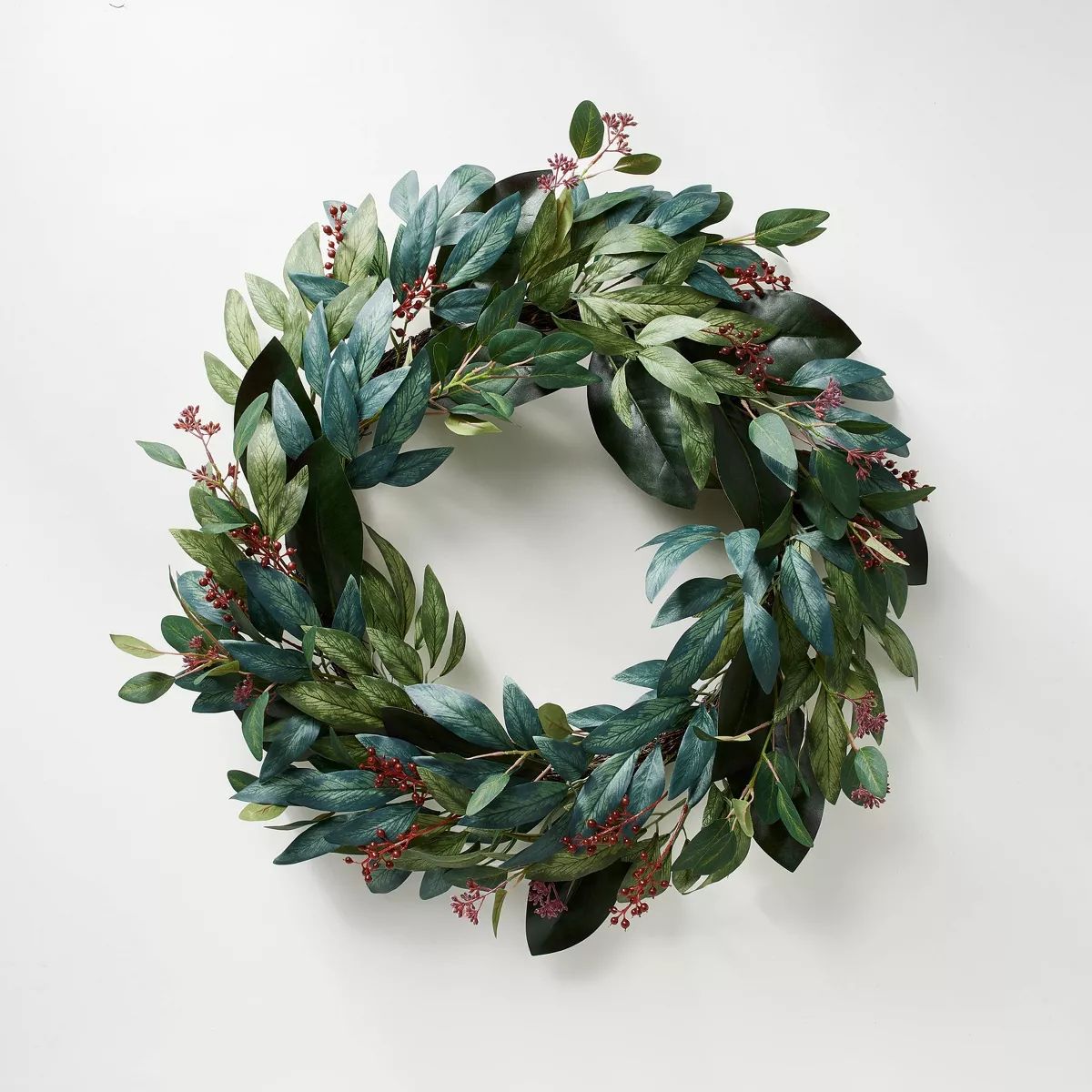 Mixed Eucalyptus Leaf Berry Wreath - Threshold™ designed with Studio McGee | Target