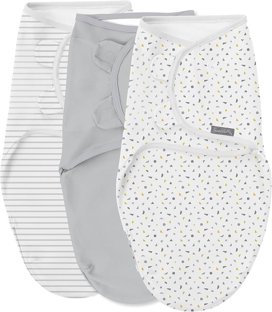SwaddleMe Original Swaddle - Size Small/Medium, 0-3 Months, 3-Pack (Confetti) Easy to Use Newborn... | Amazon (US)