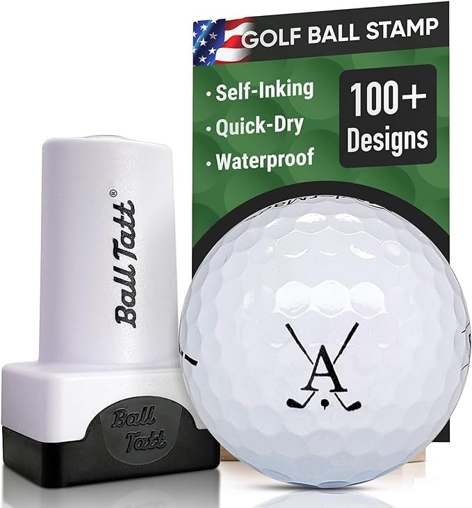 Monogram Golf Ball Stamp - Self-Inking Marker - Quick-Dry Permanent Marking Tool, No Leaks or Ref... | Amazon (US)